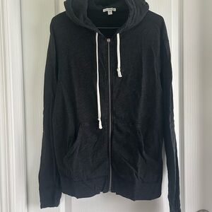 Men’s James Perse Hoodie Size 2 - missing zipper tassel - well loved